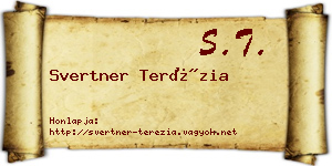 Svertner Terézia névjegykártya